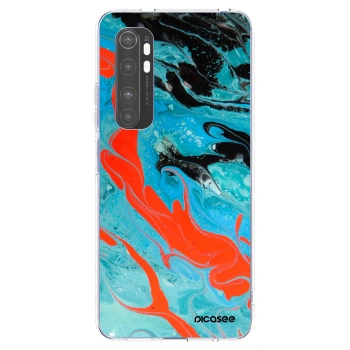 Picasee Xiaomi Mi Note 10 Lite Hülle - Transparentes Silikon - Blue Magma