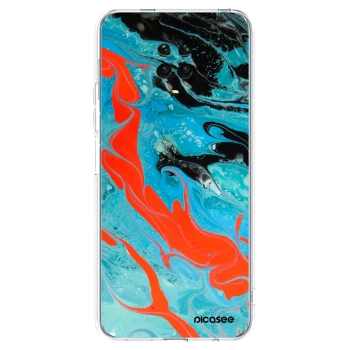 Picasee Xiaomi Redmi Note 9S Hülle - Transparentes Silikon - Blue Magma