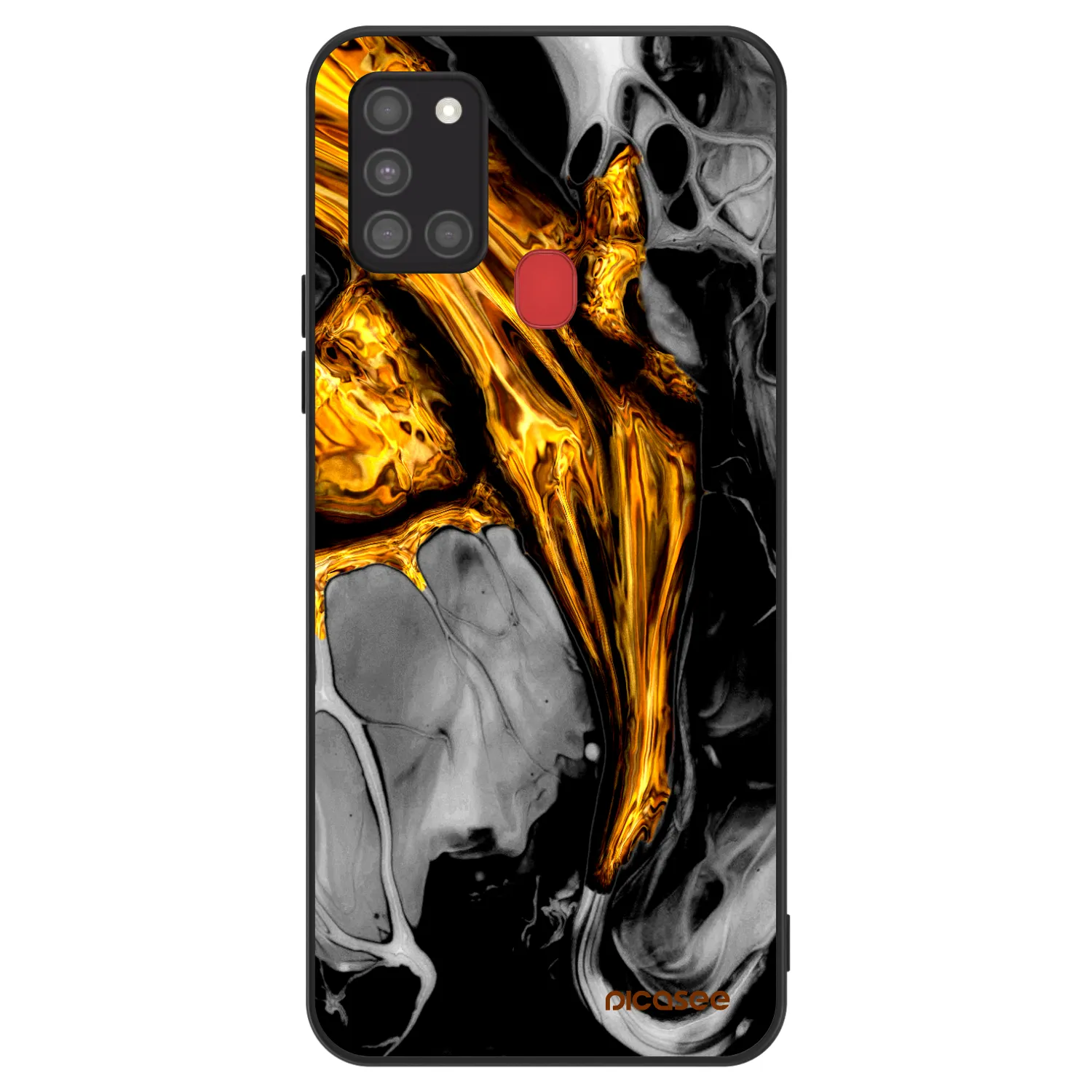 Picasee ULTIMATE CASE für Samsung Galaxy A21s - Black Gold