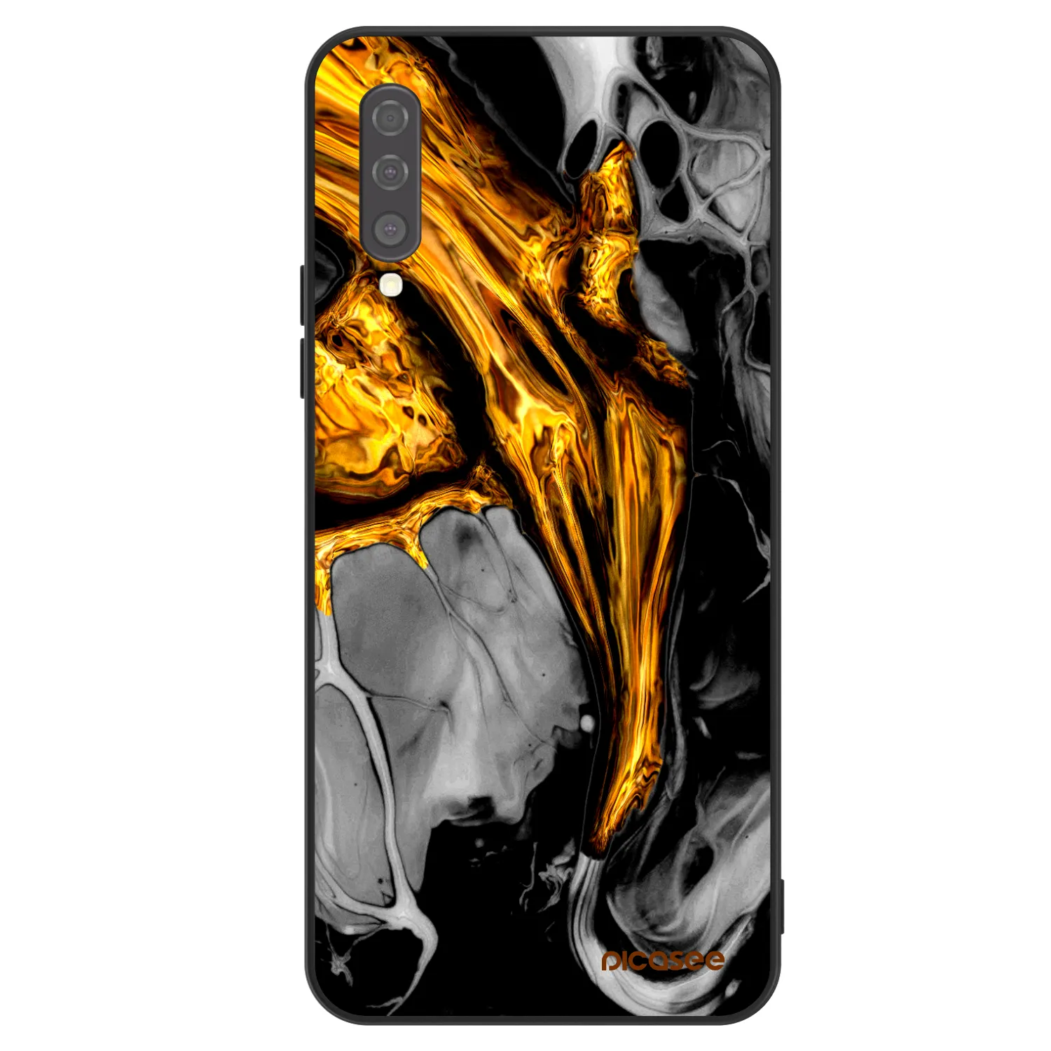 Picasee ULTIMATE CASE für Samsung Galaxy A50 A505F - Black Gold
