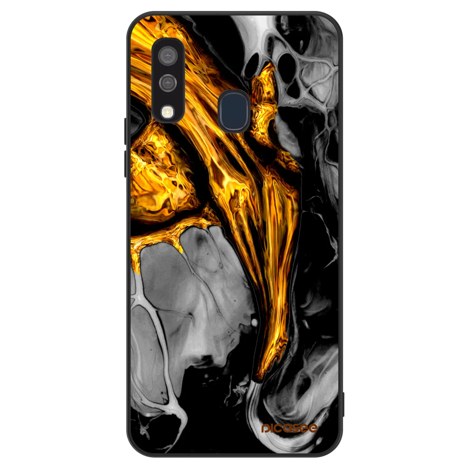 Picasee ULTIMATE CASE für Samsung Galaxy A40 A405F - Black Gold
