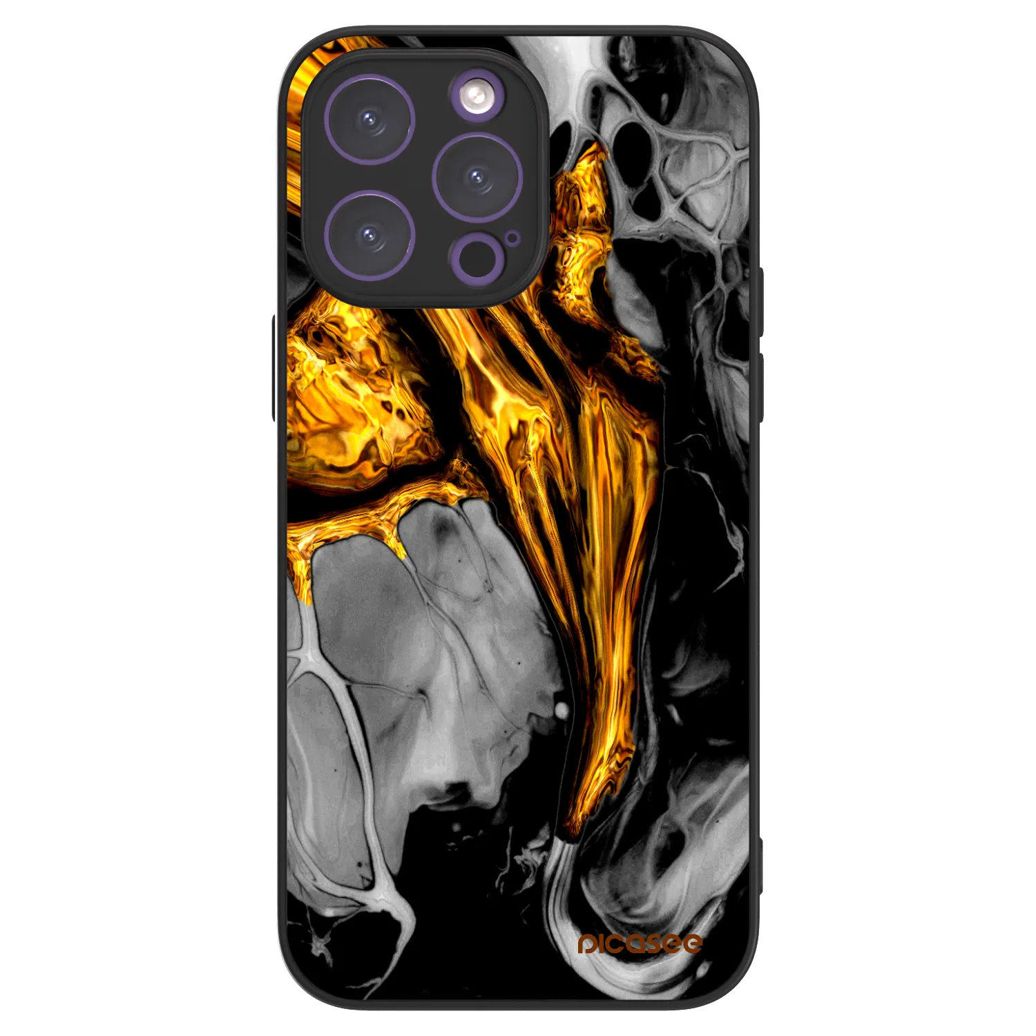 Picasee ULTIMATE CASE für Apple iPhone 14 Pro Max - Black Gold