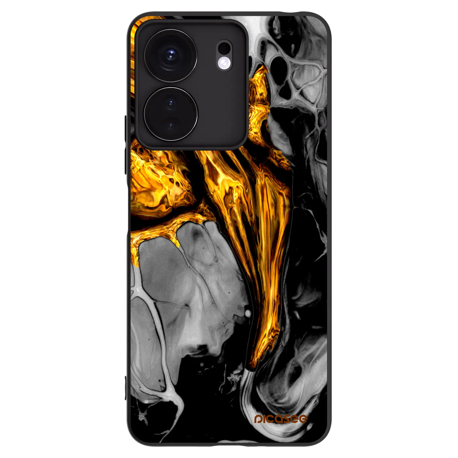 Picasee Xiaomi Redmi 13C 4G Hülle - Schwarzes Silikon - Black Gold
