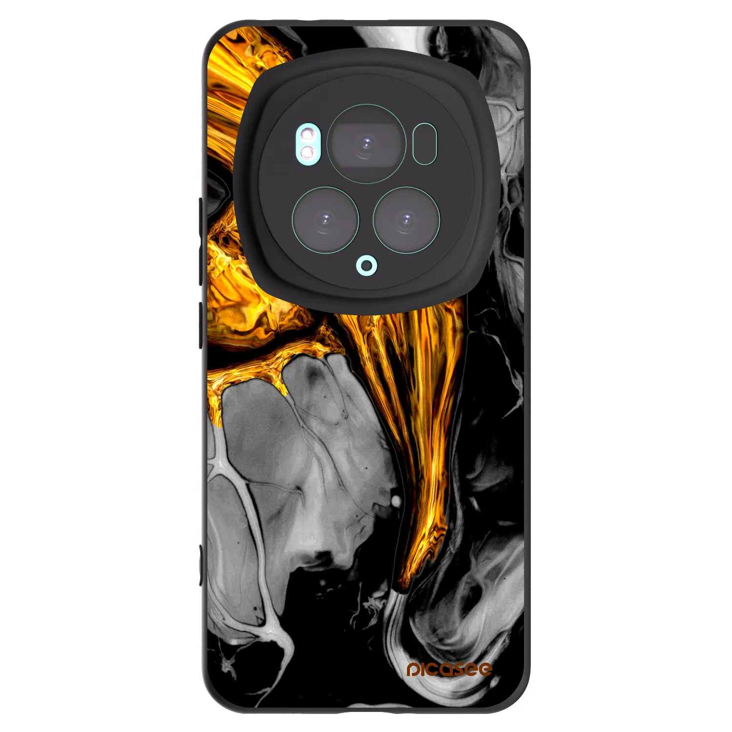 Picasee Honor Magic6 Pro Hülle - Schwarzes Silikon - Black Gold