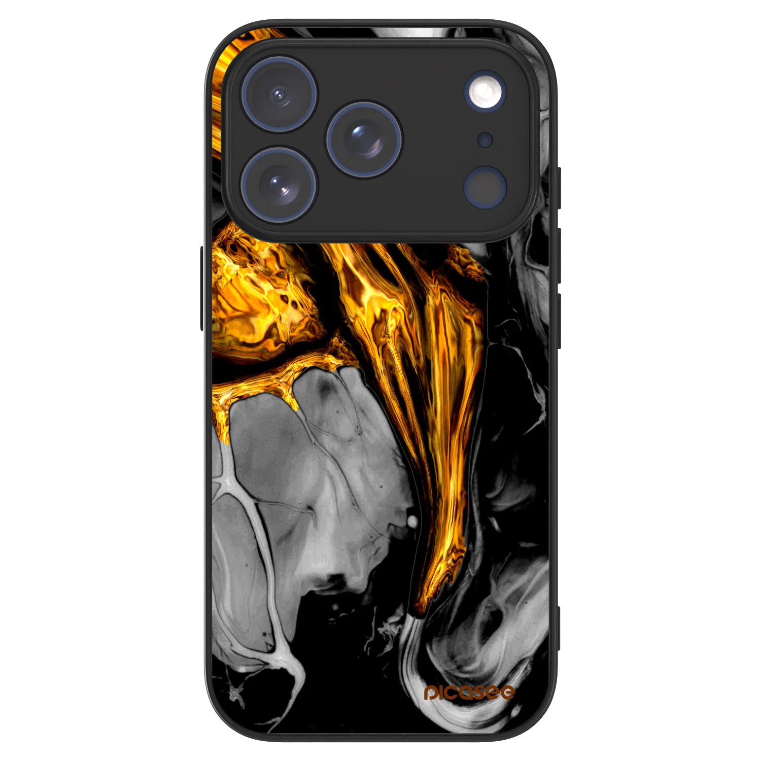 Picasee ULTIMATE CASE MagSafe für Apple iPhone 17 Pro - Black Gold