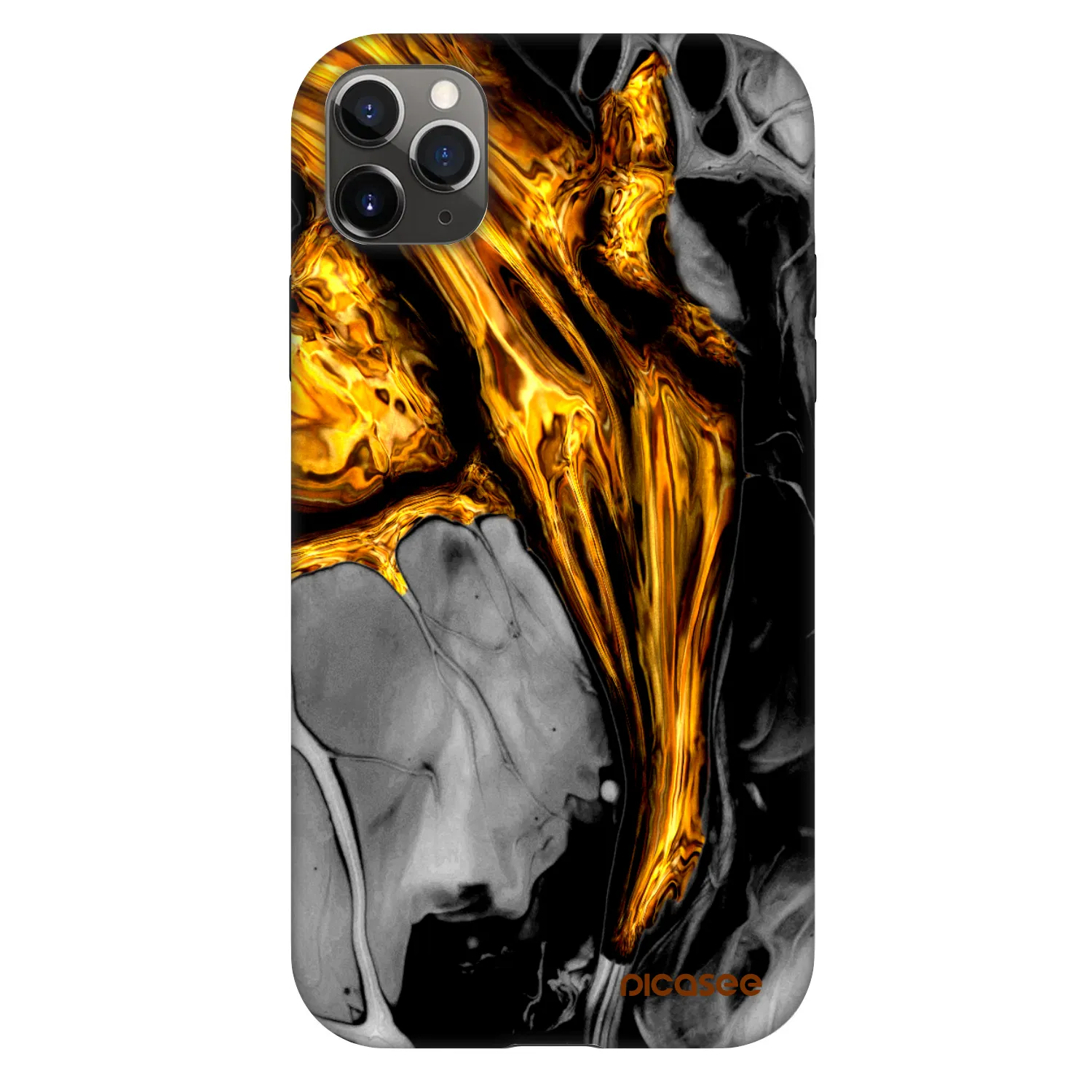 Picasee Fashion Case für Apple iPhone 11 Pro Max - Black Gold