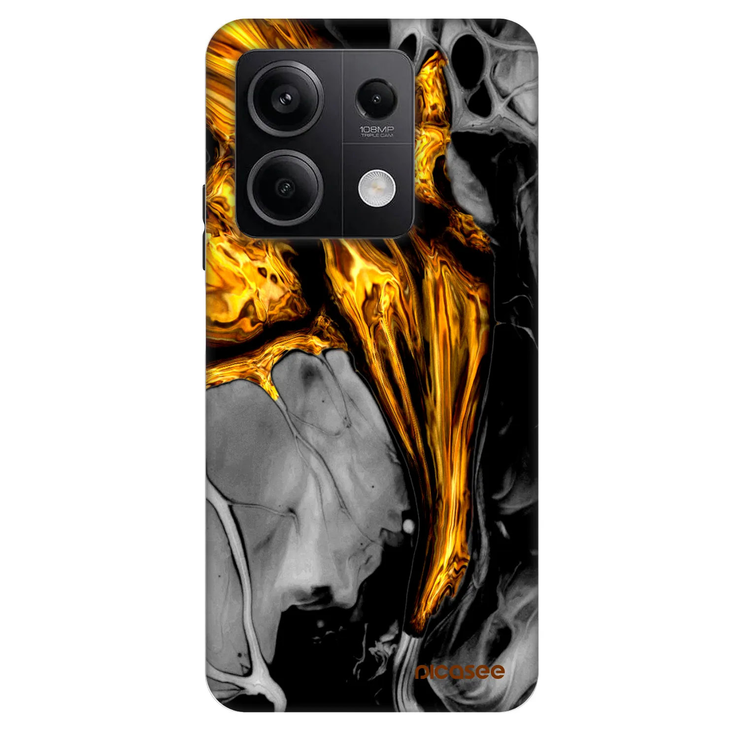 Picasee Fashion Case für Xiaomi Redmi Note 13 5G - Black Gold