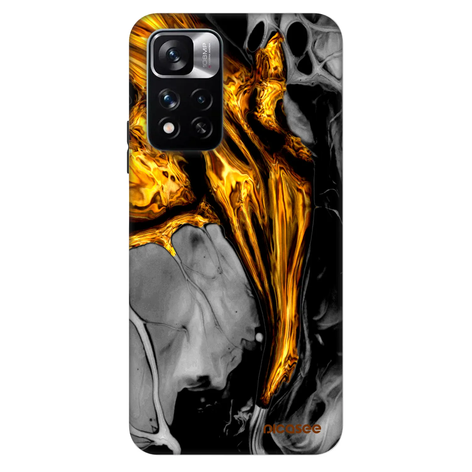 Picasee Fashion Case für Xiaomi Redmi Note 11 Pro - Black Gold
