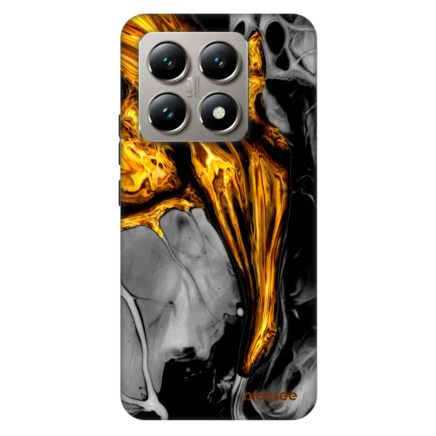 Picasee Fashion Case für Xiaomi 14T - Black Gold