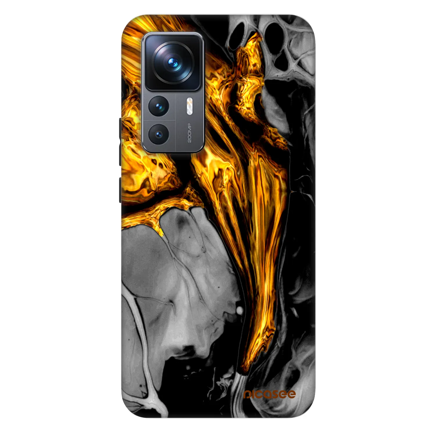 Picasee Fashion Case für Xiaomi 12T Pro - Black Gold