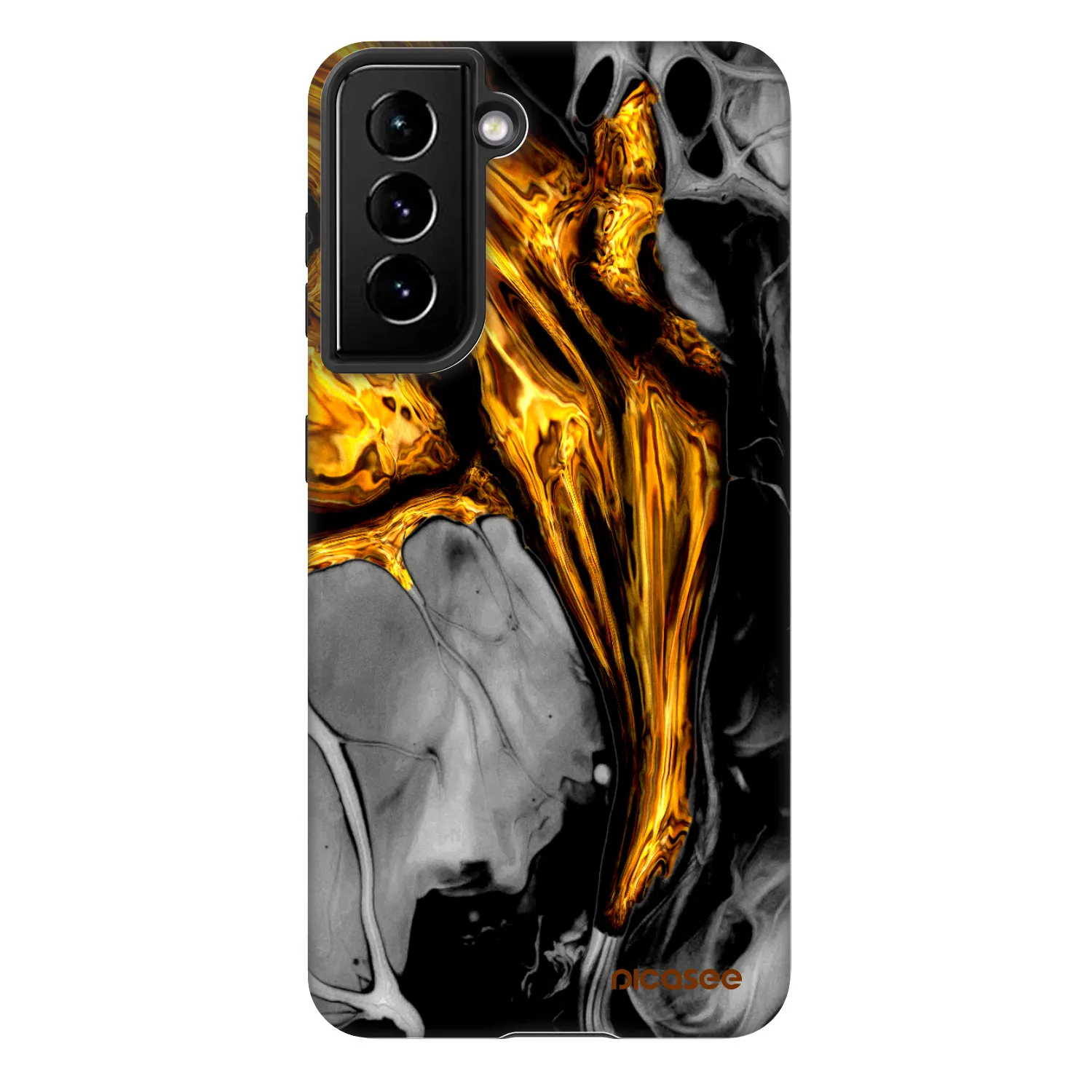 Picasee Fashion Case für Samsung Galaxy S21 FE 5G - Black Gold