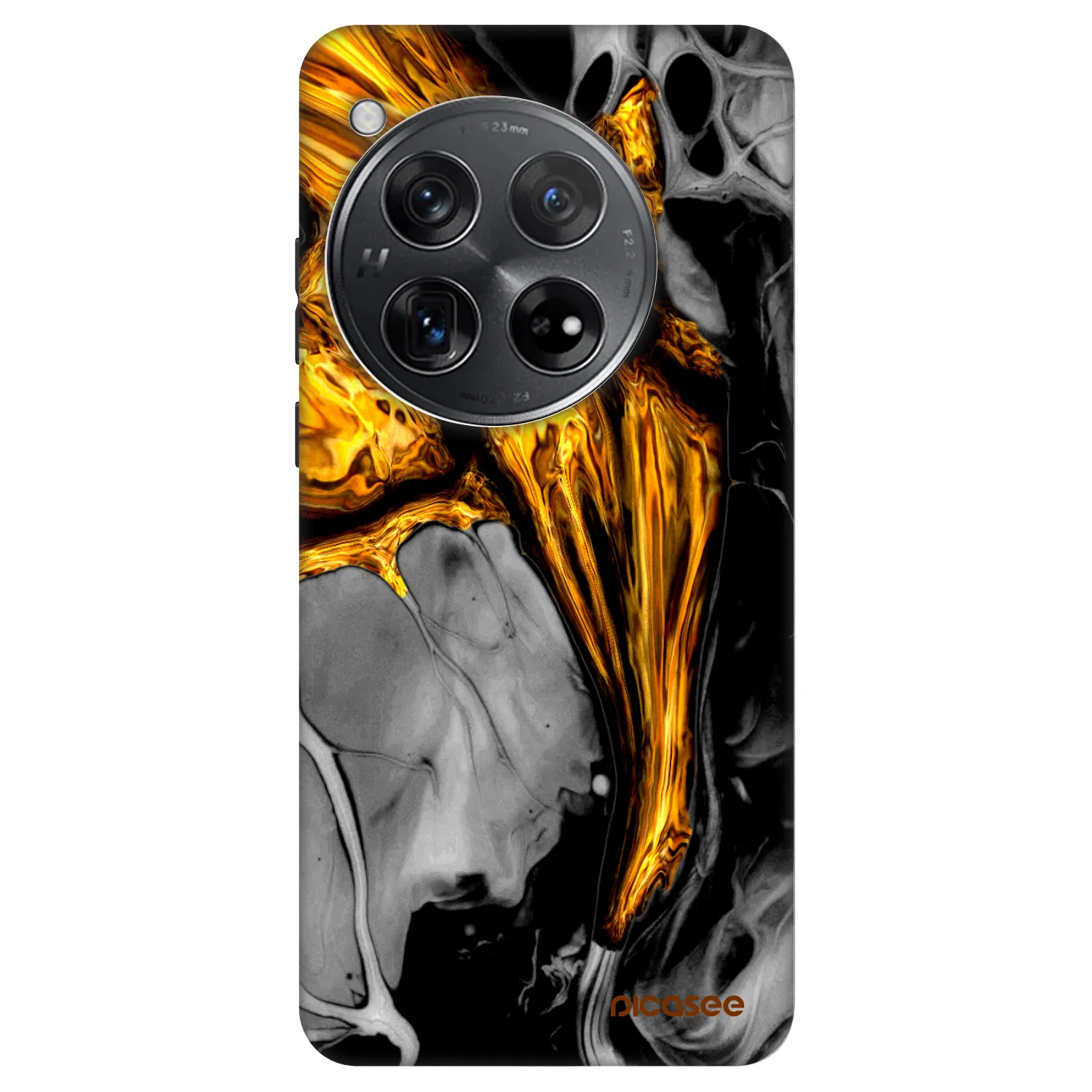 Picasee Fashion Case für OnePlus 12 5G - Black Gold