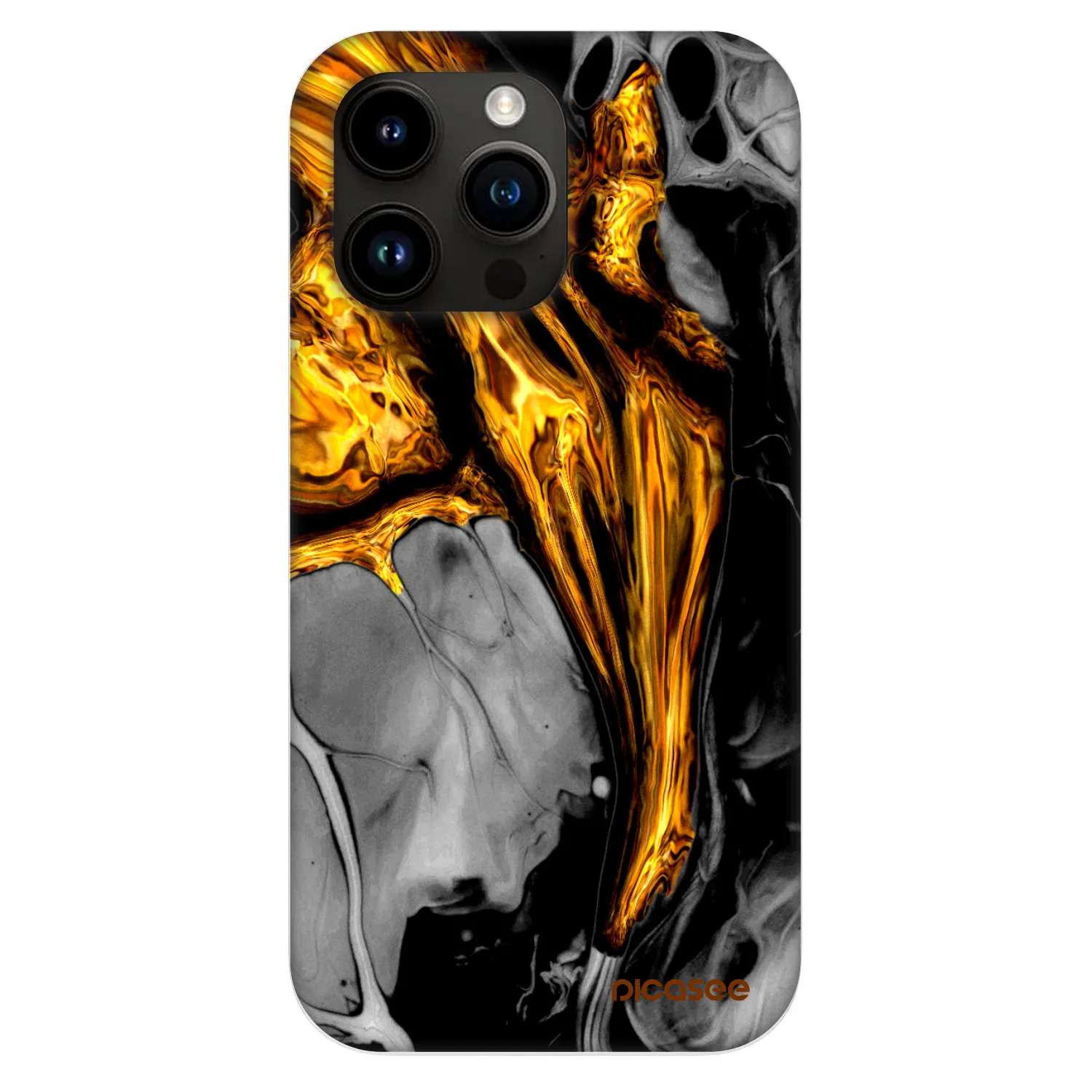 Picasee Fashion Case MagSafe für Apple iPhone 13 Pro - Black Gold