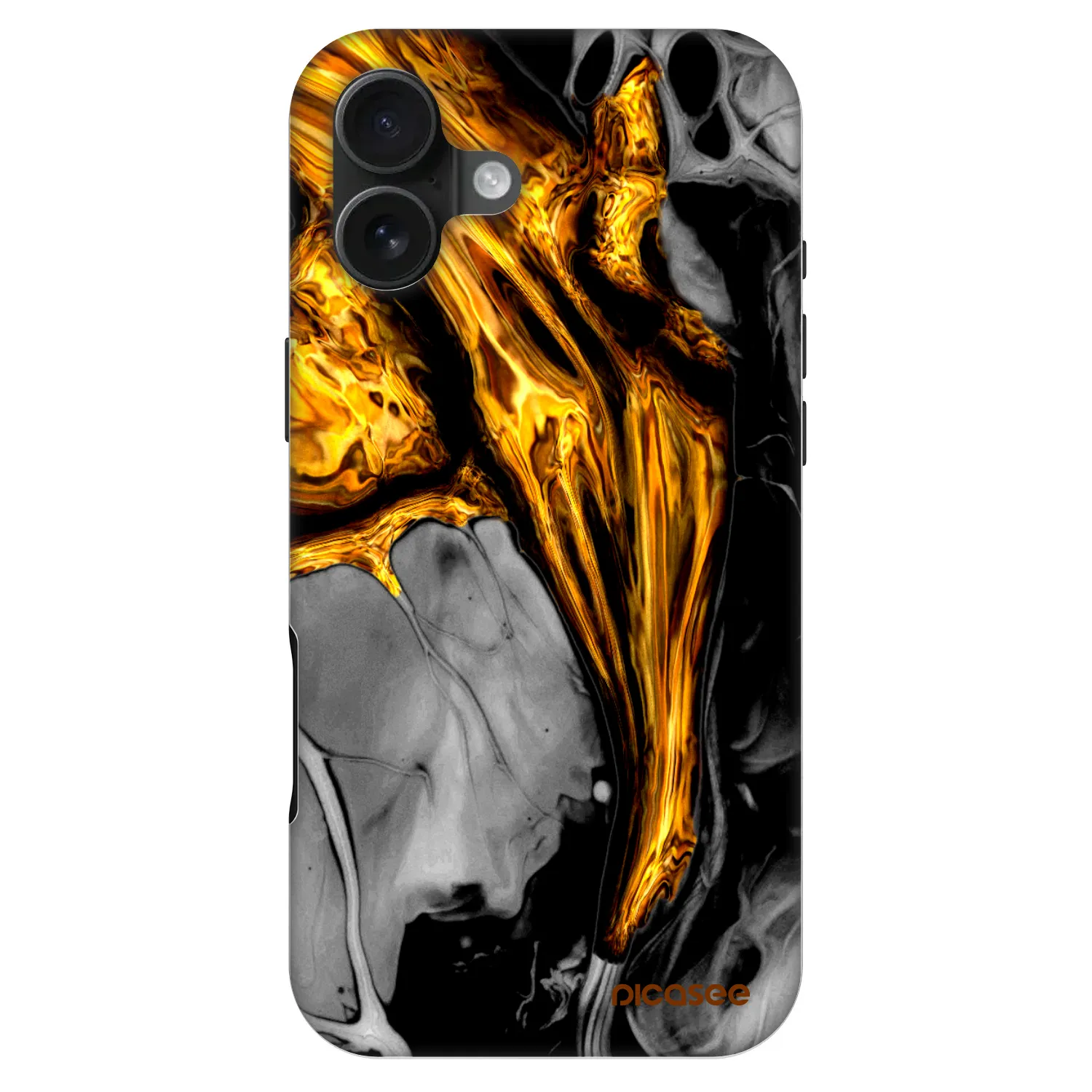 Picasee Fashion Case MagSafe für Apple iPhone 16 Plus - Black Gold