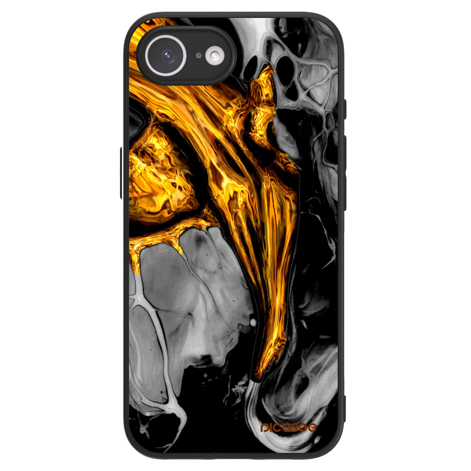 Picasee ULTIMATE CASE MagSafe für Apple iPhone 17e - Black Gold