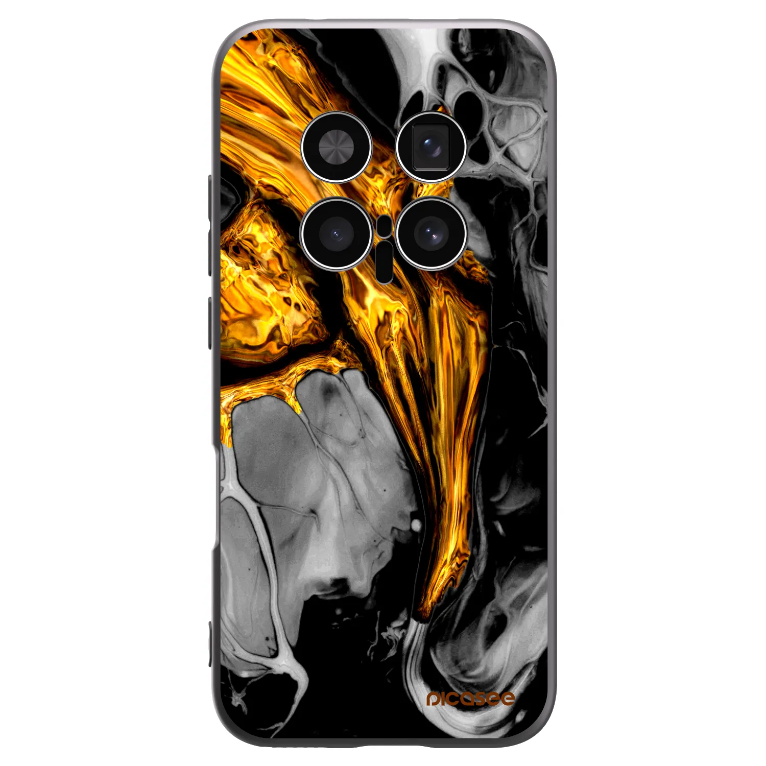 Picasee Honor Magic8 Pro 5G Hülle - Schwarzes Silikon - Black Gold