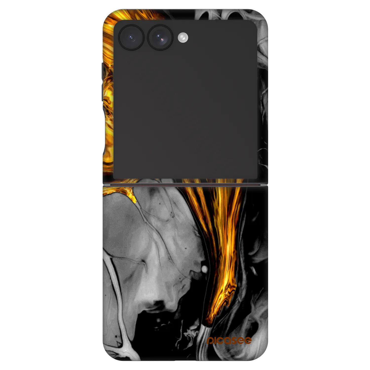 Picasee Fashion Case für Samsung Galaxy Z Flip7 5G - Black Gold