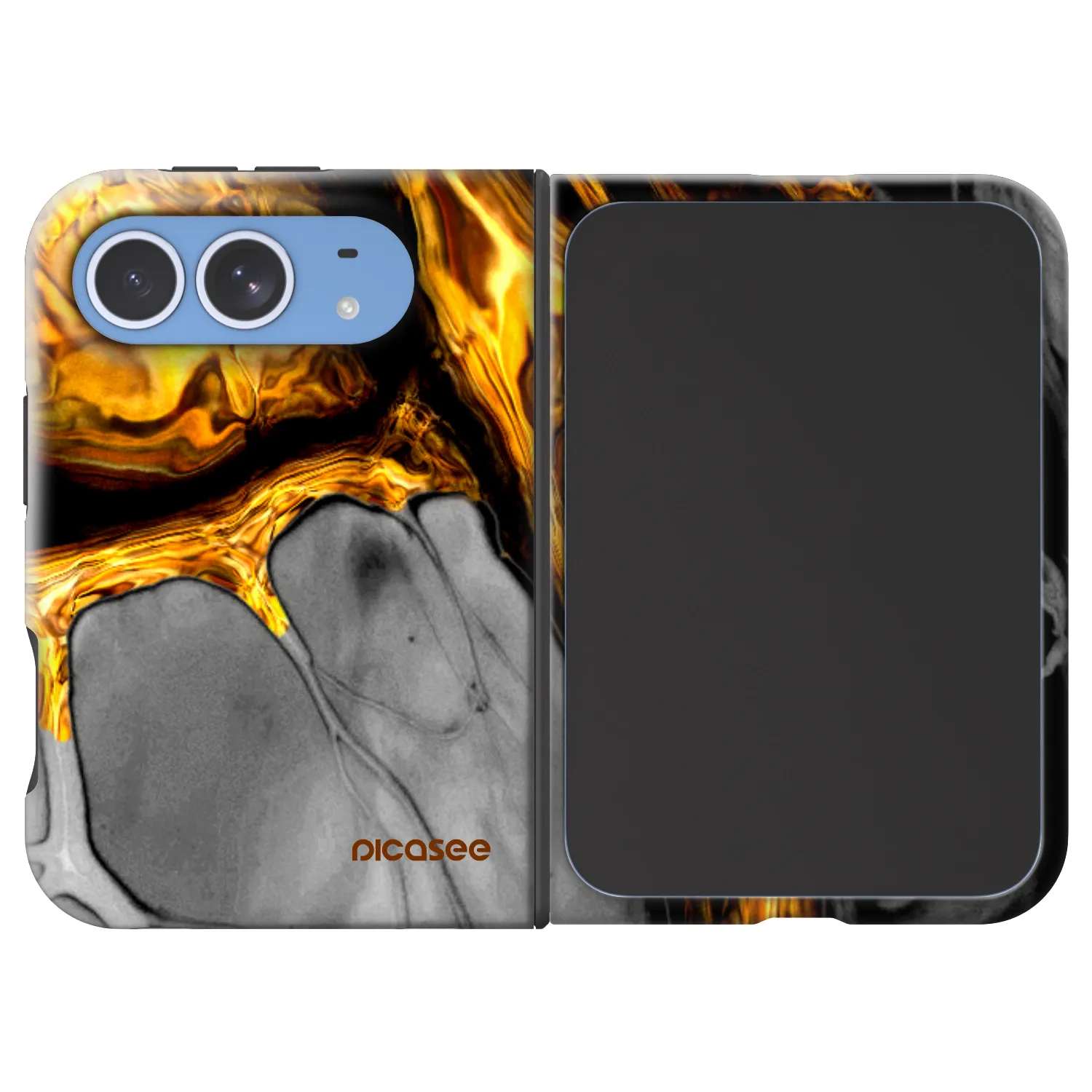 Picasee Fashion Case MagSafe für Apple iPhone Duo - Black Gold