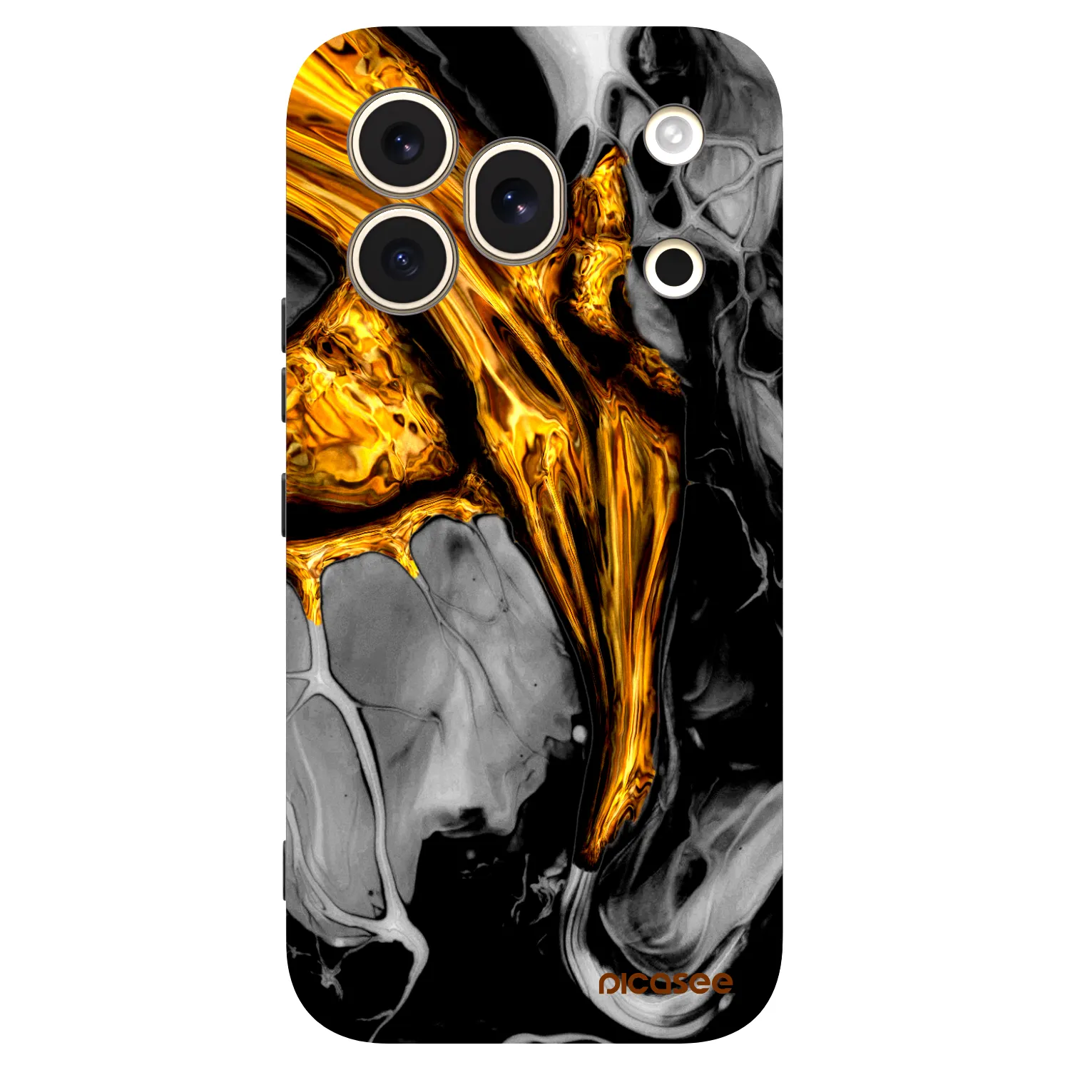 Picasee Honor 600 Pro Hülle - Schwarzes Silikon - Black Gold