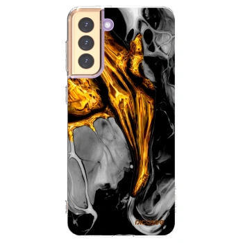 Picasee Samsung Galaxy S21+ 5G G996F Hülle - Transparentes Silikon - Black Gold