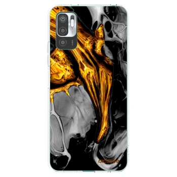 Picasee Xiaomi Redmi Note 10 5G Hülle - Transparentes Silikon - Black Gold
