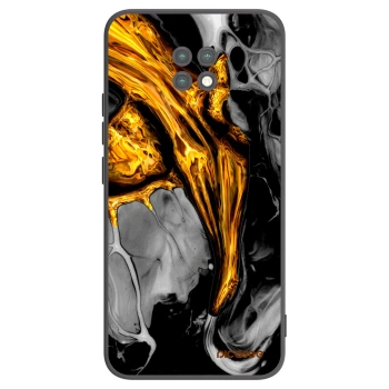 Picasee Xiaomi Redmi Note 9T Hülle - Schwarzes Silikon - Black Gold