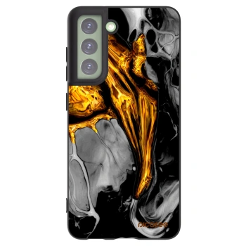 Picasee Samsung Galaxy S21 FE 5G Hülle - Schwarzes Silikon - Black Gold