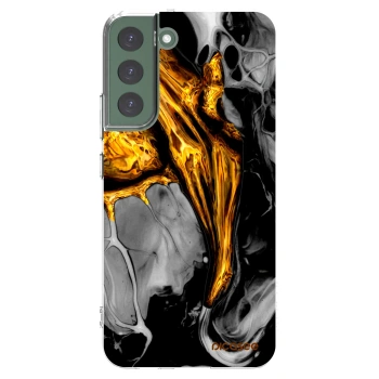 Picasee Samsung Galaxy S22+ 5G Hülle - Transparentes Silikon - Black Gold