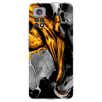 Picasee Xiaomi Redmi Note 11 Hülle - Transparentes Silikon - Black Gold