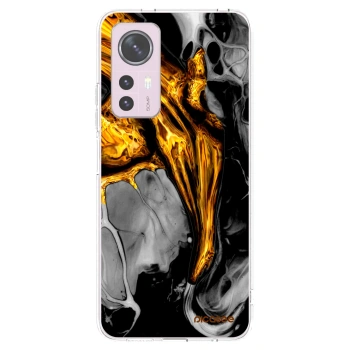 Picasee Xiaomi 12 Hülle - Transparentes Silikon - Black Gold