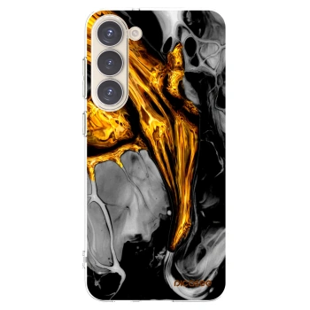 Picasee Samsung Galaxy S23+ 5G Hülle - Transparentes Silikon - Black Gold