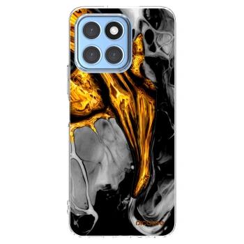 Picasee Honor X6 Hülle - Transparentes Silikon - Black Gold