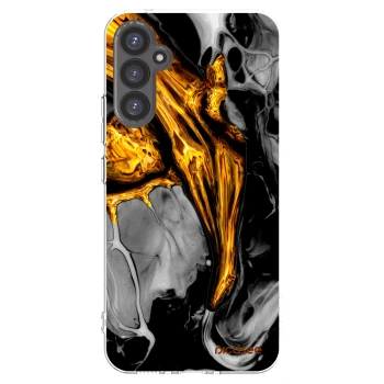 Picasee Samsung Galaxy A34 5G A346B Hülle - Transparentes Silikon - Black Gold