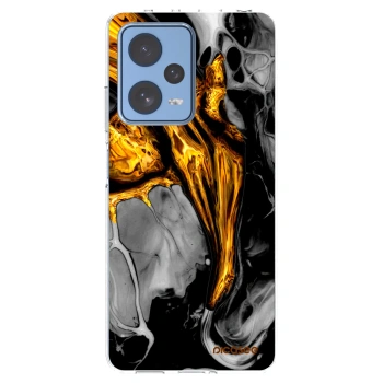 Picasee Xiaomi Redmi Note 12 Pro 5G Hülle - Transparentes Silikon - Black Gold