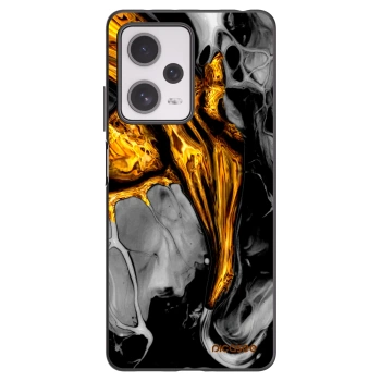 Picasee Xiaomi Redmi Note 12 Pro+ 5G Hülle - Schwarzes Silikon - Black Gold