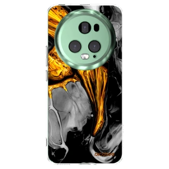 Picasee Honor Magic5 Pro Hülle - Transparentes Silikon - Black Gold