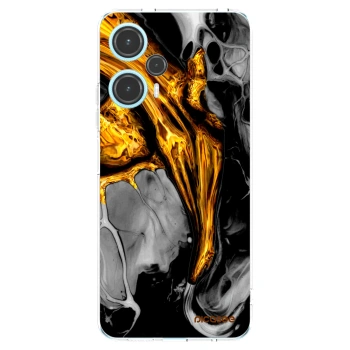 Picasee Xiaomi Poco F5 Hülle - Transparentes Silikon - Black Gold