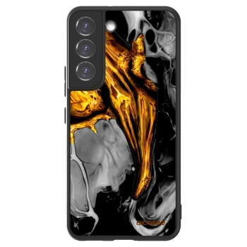 Picasee ULTIMATE CASE PowerShare für Samsung Galaxy S22 5G - Black Gold