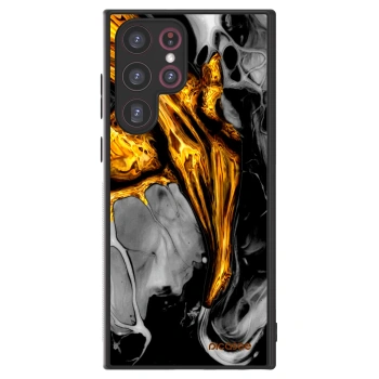 Picasee ULTIMATE CASE PowerShare für Samsung Galaxy S22 Ultra 5G - Black Gold