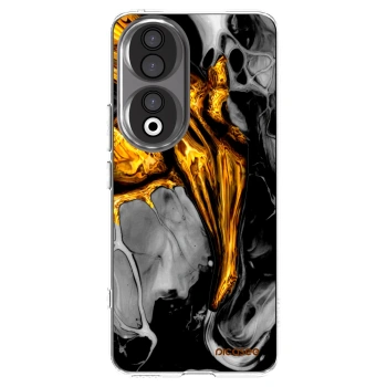 Picasee Honor 90 5G Hülle - Transparentes Silikon - Black Gold