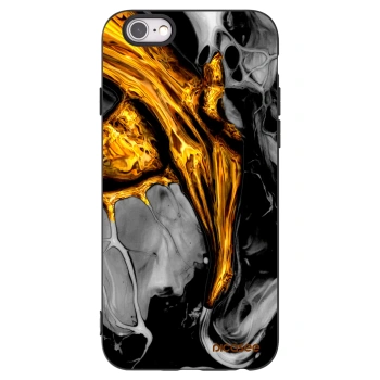 Picasee Apple iPhone 6/6S Hülle - Schwarzes Silikon - Black Gold