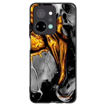 Picasee Honor X7a Hülle - Schwarzes Silikon - Black Gold