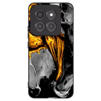 Picasee Xiaomi 14 Pro Hülle - Schwarzes Silikon - Black Gold