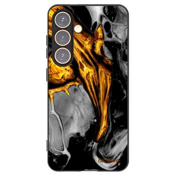 Picasee Samsung Galaxy S24 S921B 5G Hülle - Schwarzes Silikon - Black Gold