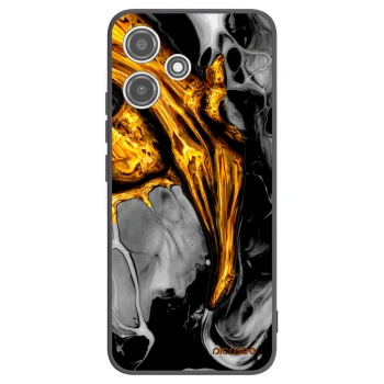 Picasee Xiaomi Redmi 12 5G Hülle - Schwarzes Silikon - Black Gold