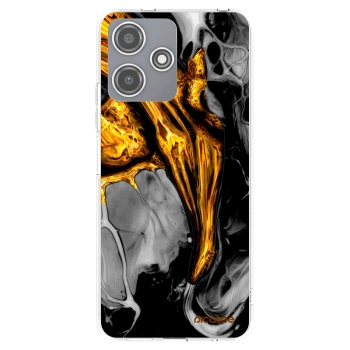 Picasee Xiaomi Redmi 12 5G Hülle - Transparentes Silikon - Black Gold