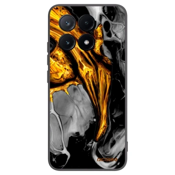 Picasee Xiaomi Poco X6 Pro Hülle - Schwarzes Silikon - Black Gold