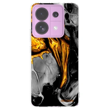 Picasee Xiaomi Redmi Note 13 Pro 5G Hülle - Transparentes Silikon - Black Gold