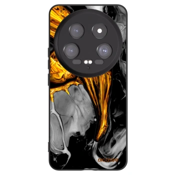 Picasee Xiaomi 14 Ultra Hülle - Schwarzes Silikon - Black Gold