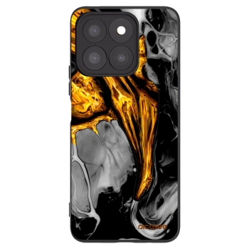 Picasee Honor X8b Hülle - Schwarzes Silikon - Black Gold